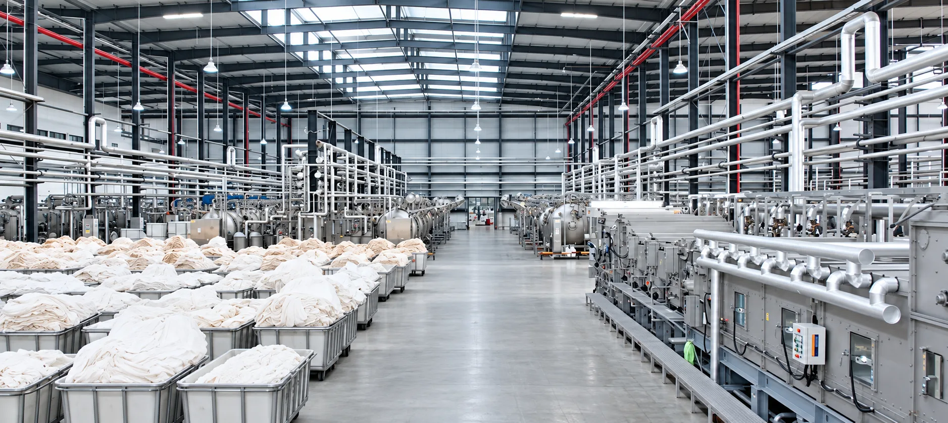 Finishing aisle in the factory